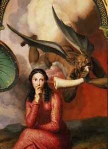 善恶：魔鬼诱惑一个年轻女子，1832年细节89709布面油画