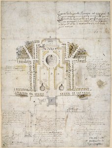 1662年格林威治皇后大厦花园和公园景观设计（钢笔，水墨和水洗）