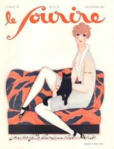 Le Sourire》封面，1928 年 12 月（彩色石印版） 作者 安德烈·斯特凡