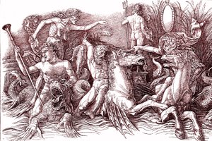 安德里亚·曼特格纳（Andrea MANTEGNA，1431-1506）之后的海神之战。 作者 安德里亚（后）曼特尼亚