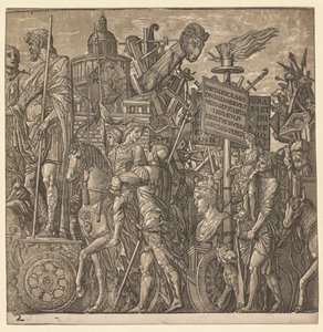 凯撒大帝（Julius Caesar）的胜利：巨大的雕像和攻城装备，1593-99年。 作者 Andrea Andreani