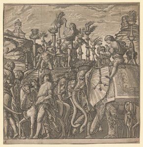 凯撒大帝（Julius Caesar）的胜利：手持火炬的大象，1593-99年。