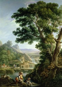 Latium与Washerwomen的景观 作者 安德里亚·洛卡特里（Andrea Locatelli）