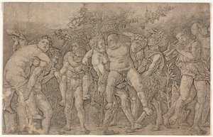 与西莱纳斯共舞的巴卡纳 作者 安德里亚·曼特尼亚（Andrea Mantegna）