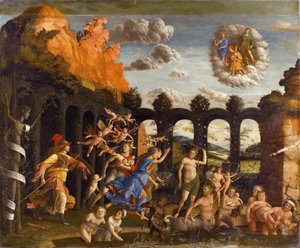 密涅瓦（Minerva）从美德花园驱逐罪恶 作者 安德里亚·曼特尼亚（Andrea Mantegna）