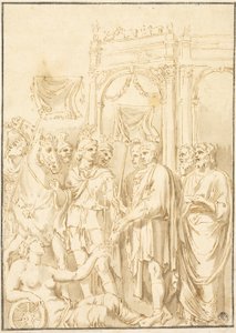 罗马元老和士兵 作者 Andrea Mantegna