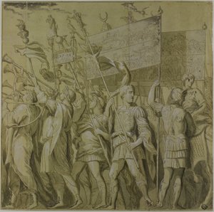 凯撒大帝的胜利画布 No. 作者 安德里亚·曼特尼亚（Andrea Mantegna）