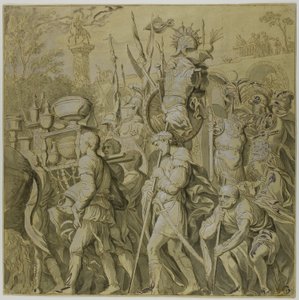 凯撒的胜利第六号画布 作者 安德里亚·曼特尼亚（Andrea Mantegna）