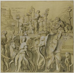 凯撒大帝的胜利第五号画布 作者 安德里亚·曼特尼亚（Andrea Mantegna）