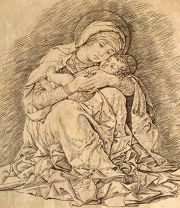 圣母和孩子。   作者 安德里亚·曼特尼亚（Andrea Mantegna）