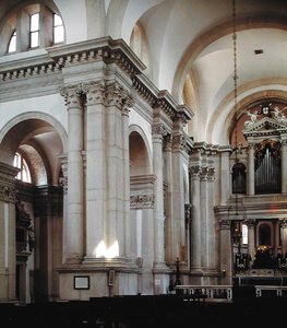 教堂中殿的内部视图，1566-80 作者 安德里亚·帕拉迪奥（Andrea Palladio）