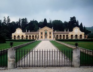 Barbaro 或 Volpi 别墅的景色 作者 安德里亚·帕拉迪奥（Andrea Palladio）