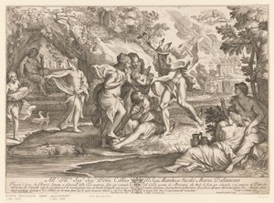 墨丘利将巴克斯赐给尼萨仙女 作者 卡洛·马拉塔（Carlo Maratta）