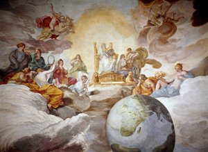 Divine Knowledge Allegory. Fresco by Andrea Sacchi (1599-1661) 1629-1633 Palazzo Barberini, Galleria Nazionale d