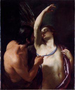 Icarus and Dedale (Icarus and Daedalus) Painting by Andrea Sacchi (1599-1661) beginning of the 17th century Genes, Musei di Strada Nuova (ex Palazzo Rosso)