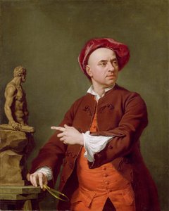 约翰迈克尔雷斯布拉克建模他的兵马俑雕像，1753年