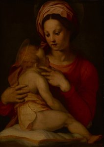 圣母子》（油画） 作者 Andrea del (attr.to) Sarto