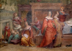 圣母的诞生（细节壁画 作者 安德里亚·德尔·萨托（Andrea del Sarto）