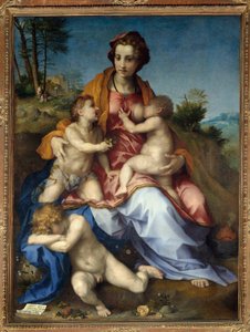 安德里亚·德尔·萨托 (Andrea del Sarto) (1486-1531) 1518 年的慈善绘画。 1.85 x 1.37 米。 巴黎。 作者 安德里亚·德尔·萨托（Andrea del Sarto）