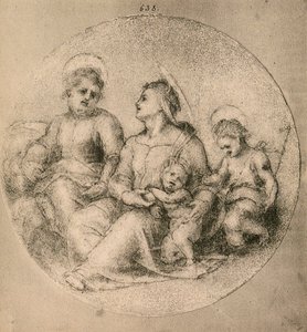 神圣家族与婴儿圣约翰 作者 安德里亚·德尔·萨托（Andrea del Sarto）