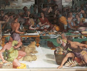 凯撒大帝接受埃及的税收（壁画） 作者 安德里亚·德尔·萨托（Andrea del Sarto）
