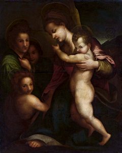 圣母与圣婴耶稣和圣约翰 作者 安德里亚·德尔·萨托（Andrea del Sarto）