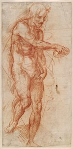 施洗者圣约翰研究，约1518年 作者 安德里亚·德尔·萨托（Andrea del Sarto）