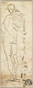 男性裸体站立 作者 安德里亚·德尔·萨托（Andrea del Sarto）