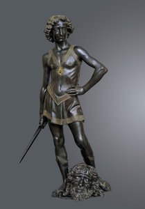 戴维（David Victorious）击败巨人（Goliath），约1470年。 作者 安德里亚·德尔·弗罗基基奥