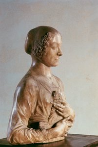 一束花的女人，c.1475-80（大理石）