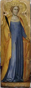St. Katharine，c.1400（杨木上的蛋彩画）