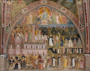 教会的胜利，教会的积极和胜利》（Church Militant and Triumphant）备选标题：  积极凯旋的教会和多明我会的寓意