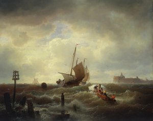 1850年Hellevoetsluys港口入口