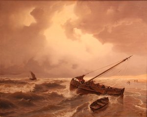 席凡宁根海滩 作者 安德烈亚斯·阿亨巴赫（Andreas Achenbach）