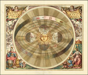1661 塞拉留斯绘制的哥白尼日心说宇宙模型图 作者 安德鲁·塞拉瑞斯