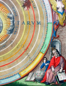 一位天文学家，行星地图的细节，1660-1661年 作者 安德鲁·塞拉瑞斯