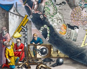 阿斯特诺姆人通过望远镜观察，1660-1661年 作者 安德鲁·塞拉瑞斯