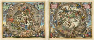 Hemisphaerii Borealis Coeli et Terrae Sphaerica Scenographia - Haemisphaerium Scenographicum Australe Coeli Stellati et Terrae 作者 安德鲁·塞拉瑞斯