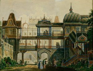 A. Verstovski的歌剧Askolds Grave的舞台设计，1841年