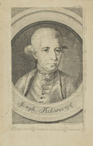 作曲家约瑟夫·米斯利维克（Josef Myslivecek）肖像（1737-1781年，N。1780）。 作者 安德烈亚斯·尼德霍夫（Andreas Niederhofer）