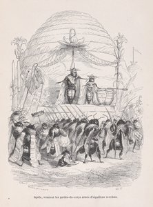 之后，带着可怕的刺痛的警卫队进来了，他们来自《P...的场景》，约1837-47。 作者 安德鲁·贝斯特·勒卢瓦