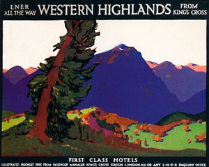 西部高地-一流酒店-英国海报，c1926年