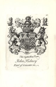 第七代莱斯特伯爵 Jocelyn Sidney 的徽章和徽章 作者 安德鲁·约翰斯顿