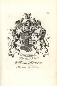 第二代鲍伊斯侯爵威廉·赫伯特 (William Herbert) 的徽章和徽章 作者 安德鲁·约翰斯顿