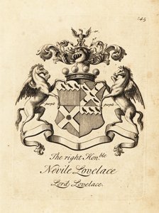 Coat of arms of the Right Honourable Nevile Lovelace, Lord Lovelace, 6th Baron Lovelace