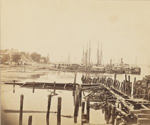 弗吉尼亚州的City Point，c.1861-1865（蛋白打印） 作者 安德鲁·约瑟夫·拉塞尔