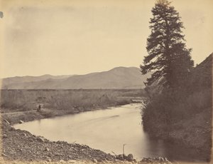 图 43.1869 年，从威廉明娜山口俯瞰韦伯谷（照片） 作者 安德鲁·约瑟夫·拉塞尔