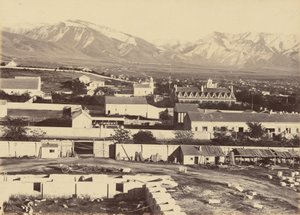 图版 45.盐湖城，从会幕顶端俯瞰，1869 年（照片） 作者 安德鲁·约瑟夫·拉塞尔
