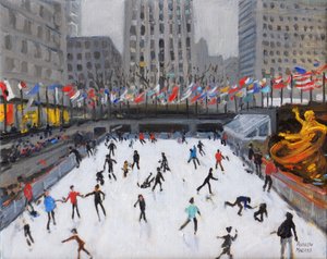 圣诞节滑冰，Rockerfeller溜冰场，纽约，（2017， 作者 安德鲁·马卡拉（Andrew Macara）