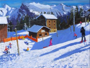 溜冰场，法国萨莫安斯，2022 年（布面油画） 作者 安德鲁·马卡拉（Andrew Macara）